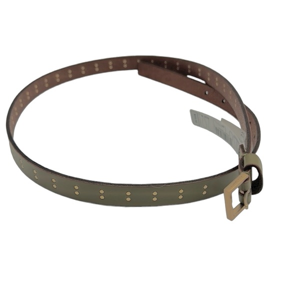 AllSaints 18mm Pindot Stud Leather Belt Size Medium - Picture 3 of 11